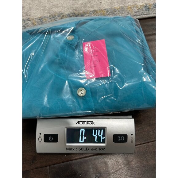 Roamans NWT Sheer Turquoise Button-Up Blouse Sz 1X Top Swim Cover Up - Picture 12 of 12